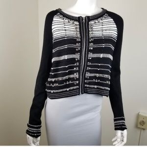 Nanette Lepore black and white cardigan Medium